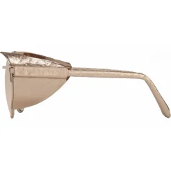 Linda Farrow - 300 C10 Round Sunglasses - Rose Gold - Eyewear - Avvenice