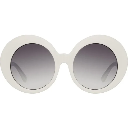 Linda Farrow - 468 C15 Round Sunglasses - White - Eyewear - Avvenice^ Sunglasses & Eyewear