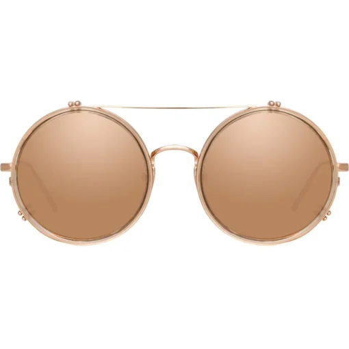 Linda Farrow - 741 C6 Round Sunglasses - Ash - Eyewear - Avvenice^ Sunglasses & Eyewear