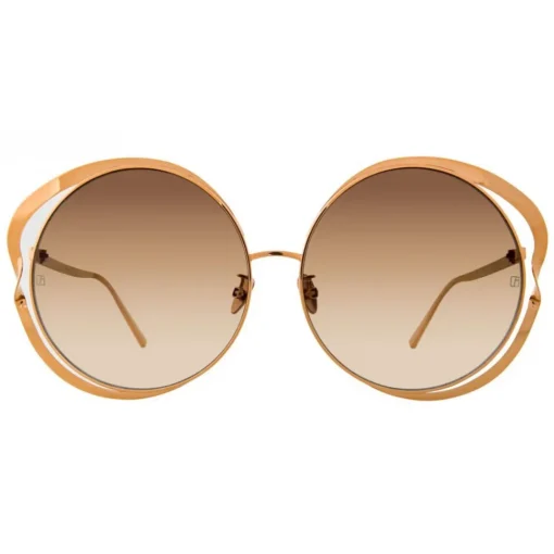 Linda Farrow - 660 C5 Round Sunglasses - Rose Gold - Eyewear - Avvenice^ Sunglasses & Eyewear