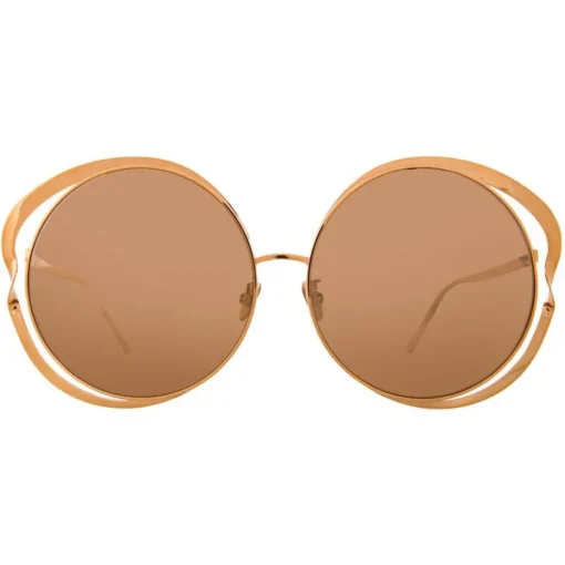 Linda Farrow - 660 C3 Round Sunglasses - Full Rose Gold - Eyewear - Avvenice^ Sunglasses & Eyewear