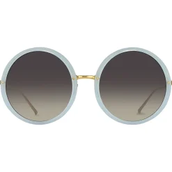 Linda Farrow - 457 C16 Round Sunglasses - Spearmint - Eyewear - Avvenice^ Sunglasses & Eyewear