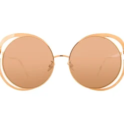 Linda Farrow - 659 C3 Round Sunglasses - Rose Gold - Eyewear - Avvenice^ Sunglasses & Eyewear
