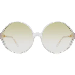 Linda Farrow - 657 C10 Round Sunglasses - Clear - Eyewear - Avvenice^ Sunglasses & Eyewear