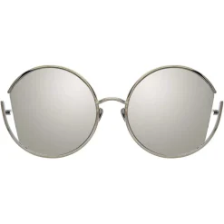 Linda Farrow - 851 C2 Round Sunglasses - Yellow Gold - Eyewear - Avvenice^ Sunglasses & Eyewear
