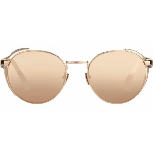 Linda Farrow - 300 C10 Round Sunglasses - Rose Gold - Eyewear - Avvenice