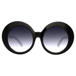 Linda Farrow - 468 C14 Round Sunglasses - Black - Eyewear - Avvenice