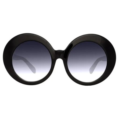 Linda Farrow - 468 C14 Round Sunglasses - Black - Eyewear - Avvenice