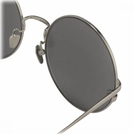Linda Farrow - 343 C4 Round Sunglasses - White Gold - Eyewear - Avvenice