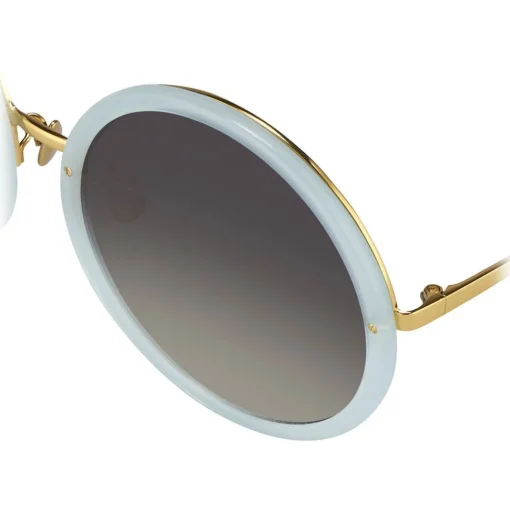 Linda Farrow - 457 C16 Round Sunglasses - Spearmint - Eyewear - Avvenice^ Sunglasses & Eyewear