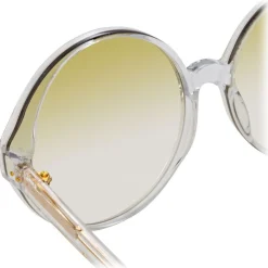 Linda Farrow - 657 C10 Round Sunglasses - Clear - Eyewear - Avvenice^ Sunglasses & Eyewear