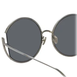 Linda Farrow - 851 C2 Round Sunglasses - Yellow Gold - Eyewear - Avvenice^ Sunglasses & Eyewear