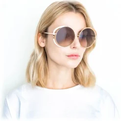 Linda Farrow - 660 C5 Round Sunglasses - Rose Gold - Eyewear - Avvenice^ Sunglasses & Eyewear