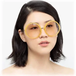 Linda Farrow - 457 C33 Round Sunglasses - Yellow Gold - Eyewear - Avvenice^ Sunglasses & Eyewear