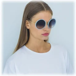 Linda Farrow - 457 C16 Round Sunglasses - Spearmint - Eyewear - Avvenice^ Sunglasses & Eyewear