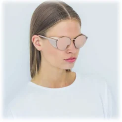 Linda Farrow - 300 C10 Round Sunglasses - Rose Gold - Eyewear - Avvenice