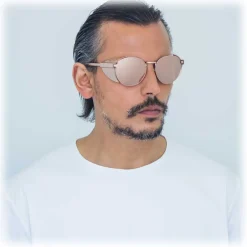 Linda Farrow - 300 C10 Round Sunglasses - Rose Gold - Eyewear - Avvenice
