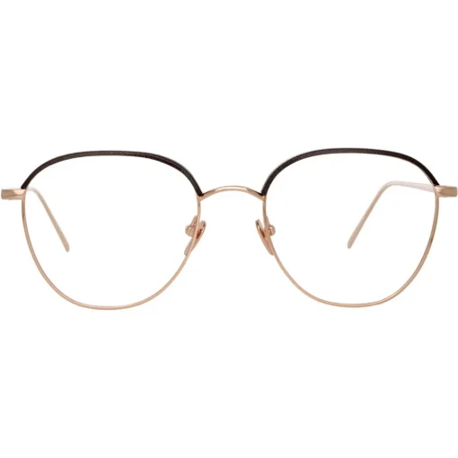 Linda Farrow - 819 C10 Square Optical Frames - Optical Lens in Rose Gold Frame - Eyewear - Avvenice^ Sunglasses & Eyewear