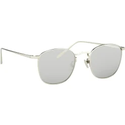 Linda Farrow - 479 C2 Square Sunglasses - White Gold - Eyewear - Avvenice