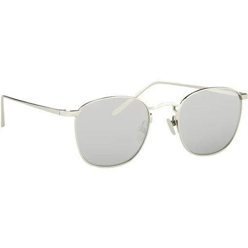 Linda Farrow - 479 C2 Square Sunglasses - White Gold - Eyewear - Avvenice