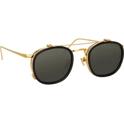 Linda Farrow - 743 C1 Square Sunglasses - Black - Eyewear - Avvenice