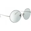 Linda Farrow - 626 C6 Square Sunglasses - White Gold - Eyewear - Avvenice