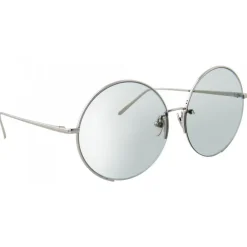 Linda Farrow - 626 C6 Square Sunglasses - White Gold - Eyewear - Avvenice
