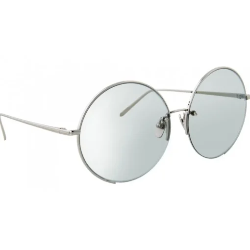 Linda Farrow - 626 C6 Square Sunglasses - White Gold - Eyewear - Avvenice