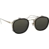 Linda Farrow - 743 C3 Square Sunglasses - Black - Eyewear - Avvenice