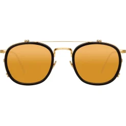 Linda Farrow - 743 C2 Square Sunglasses - Black - Eyewear - Avvenice^ Sunglasses & Eyewear