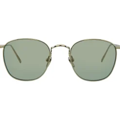 Linda Farrow - 479 C10 Square Sunglasses - White Gold - Eyewear - Avvenice