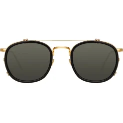 Linda Farrow - 743 C1 Square Sunglasses - Black - Eyewear - Avvenice