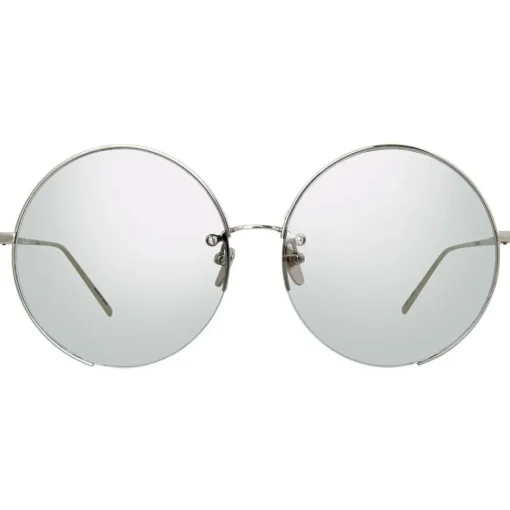 Linda Farrow - 626 C6 Square Sunglasses - White Gold - Eyewear - Avvenice