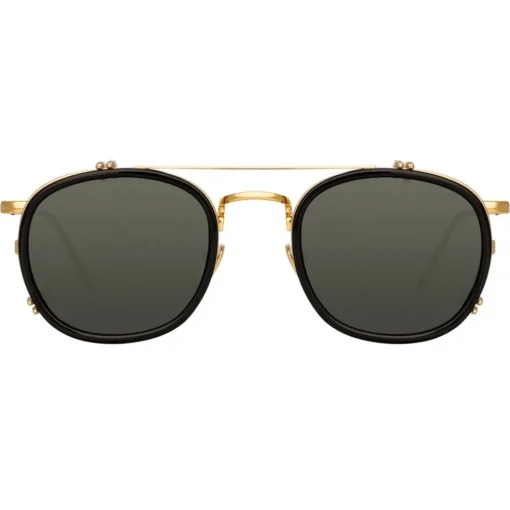 Linda Farrow - 743 C1 Square Sunglasses - Black - Eyewear - Avvenice