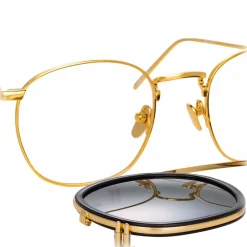 Linda Farrow - 743 C1 Square Sunglasses - Black - Eyewear - Avvenice
