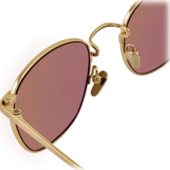 Linda Farrow - 479 C12 Square Sunglasses - Light Gold - Eyewear - Avvenice^ Sunglasses & Eyewear