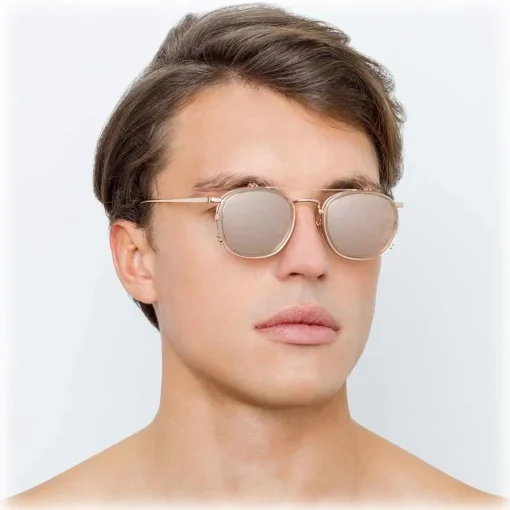 Linda Farrow - 743 C6 Square Sunglasses - Ash - Eyewear - Avvenice^ Sunglasses & Eyewear