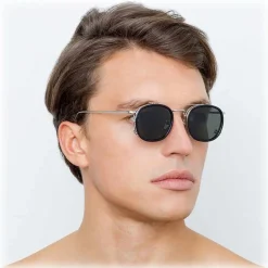 Linda Farrow - 743 C3 Square Sunglasses - Black - Eyewear - Avvenice