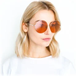 Linda Farrow - 626 C5 Square Sunglasses - Light Gold - Eyewear - Avvenice^ Sunglasses & Eyewear