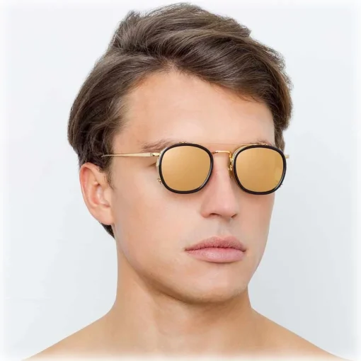 Linda Farrow - 743 C2 Square Sunglasses - Black - Eyewear - Avvenice^ Sunglasses & Eyewear