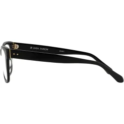 Linda Farrow - 357 D-Frame Optical Glasses in Black - LFL357C1OPT - Eyewear - Avvenice