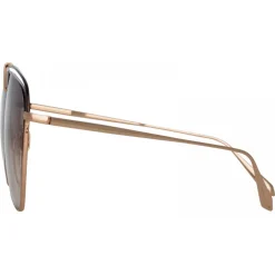 Linda Farrow - Alma Aviator Sunglasses in Rose Gold - LFL1205C2SUN - Eyewear - Avvenice^ Sunglasses