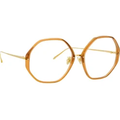 Linda Farrow - Alona Oversized Optical Glasses in Tobacco - LFL901C19OPT - Eyewear - Avvenice^ Sunglasses