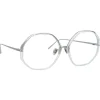 Linda Farrow - Alona Oversized Optical Glasses in Clear - LFL901C13OPT - Eyewear - Avvenice^ Sunglasses