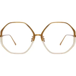 Linda Farrow - Alona Oversized Optical Glasses in Clear - LFLC901C12OPT - Eyewear - Avvenice^ Sunglasses