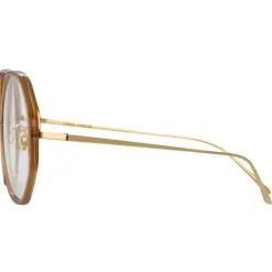Linda Farrow - Alona Oversized Optical Glasses in Tobacco - LFL901C19OPT - Eyewear - Avvenice^ Sunglasses