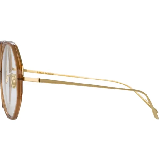 Linda Farrow - Alona Oversized Optical Glasses in Tobacco - LFL901C19OPT - Eyewear - Avvenice^ Sunglasses