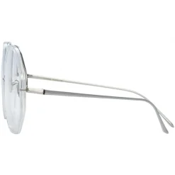 Linda Farrow - Alona Oversized Optical Glasses in Clear - LFL901C13OPT - Eyewear - Avvenice^ Sunglasses