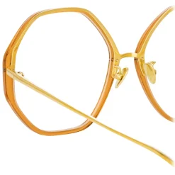 Linda Farrow - Alona Oversized Optical Glasses in Tobacco - LFL901C19OPT - Eyewear - Avvenice^ Sunglasses