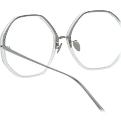 Linda Farrow - Alona Oversized Optical Glasses in Clear - LFL901C13OPT - Eyewear - Avvenice^ Sunglasses